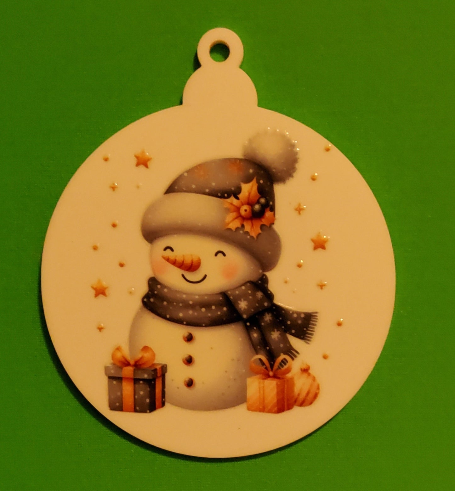Snowman with Gray Scarf