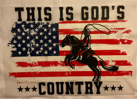 God’s Country DTF Ready to press transfer