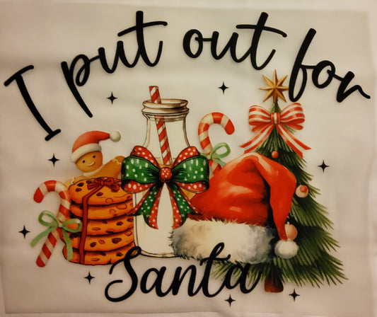 I Put Out for Santa Direct to Film Ready to Press Transfer