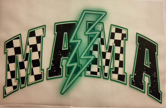 Mama Lightening Bolt DTF Ready to press transfer