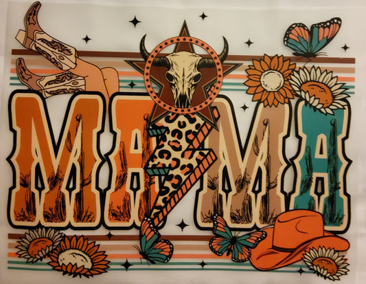 Western Mama DTF Ready to press transfer