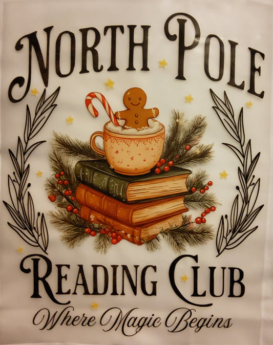 North Pole Reading Club Direct to Film Ready to Press Transfer