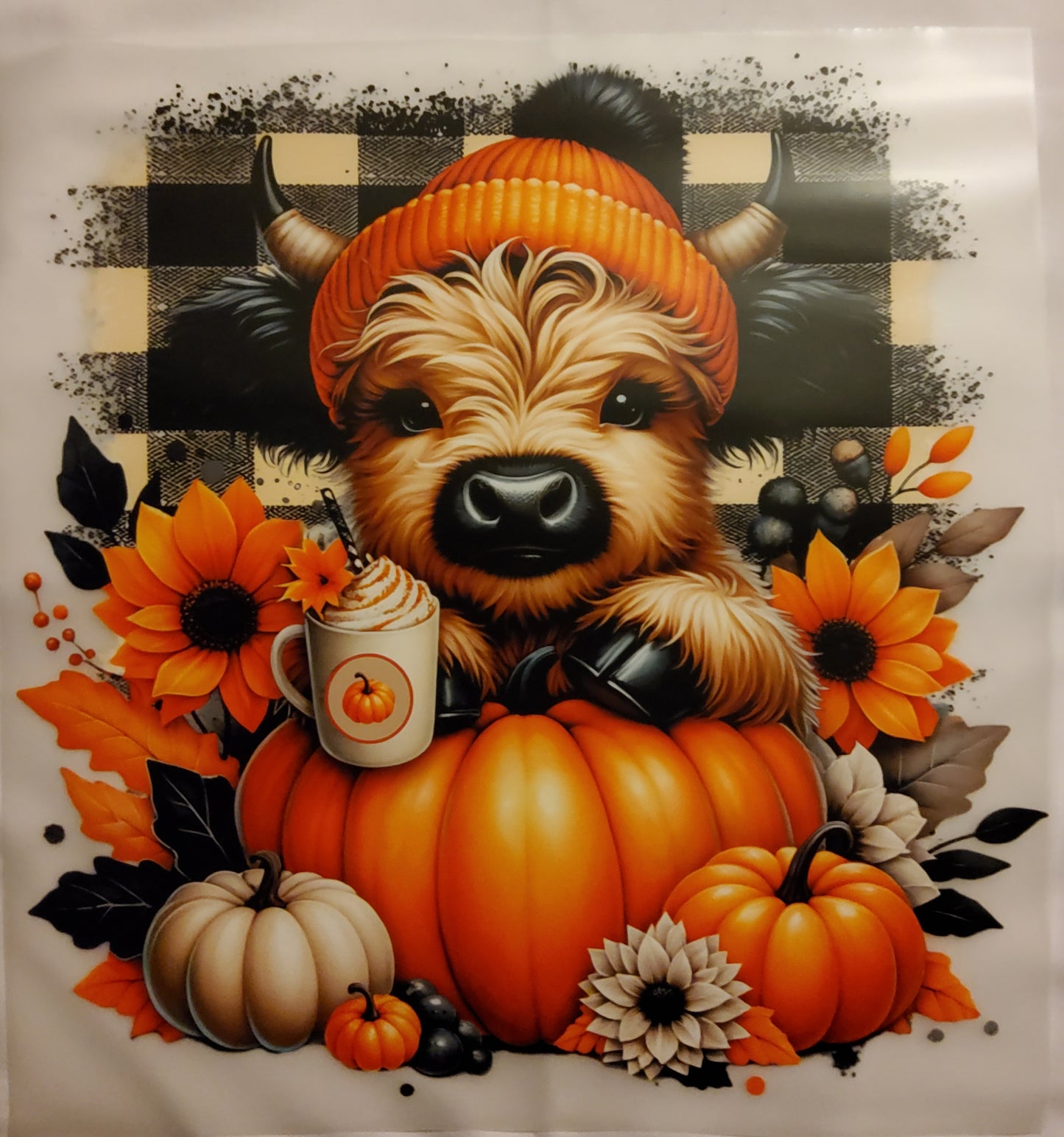 Pumpkins with Cow DTF Ready to Press Transfer