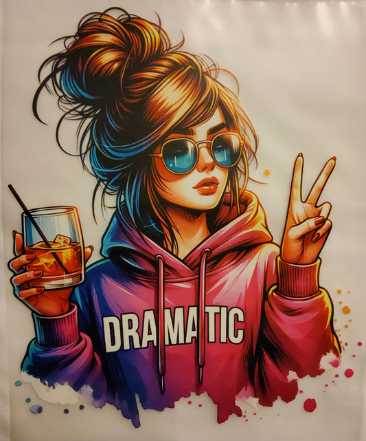 Dramatic DTF Ready to press transfer