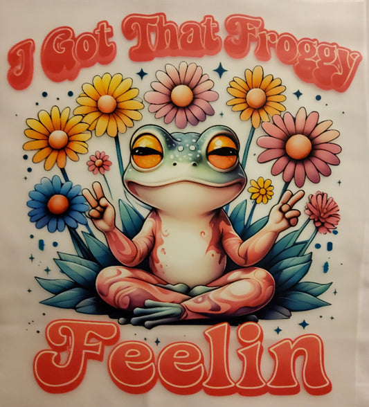 Froggy Feelin DTF Ready to press transfer